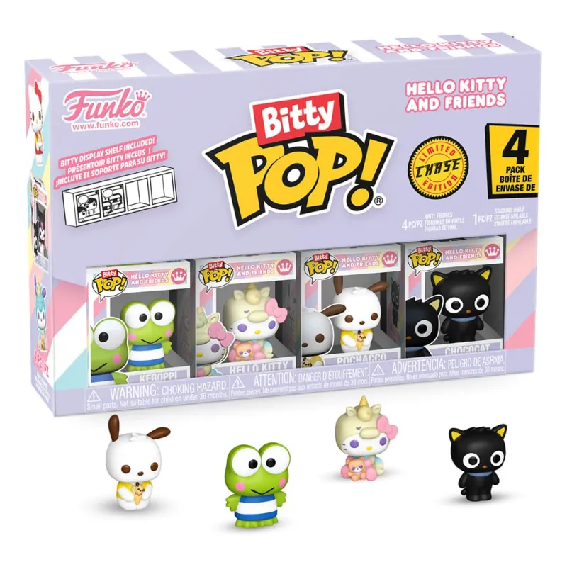 Hello Kitty and Friends Bitty POP! Vinyl Figure 4-Pack Series 2 - 2 cm (1 figura chase aleatória)